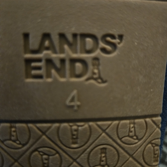 Lands' End Kids Navy Suede Loafers - Sz 4, Cozy, Durable, Unisex - Picture 3 of 5